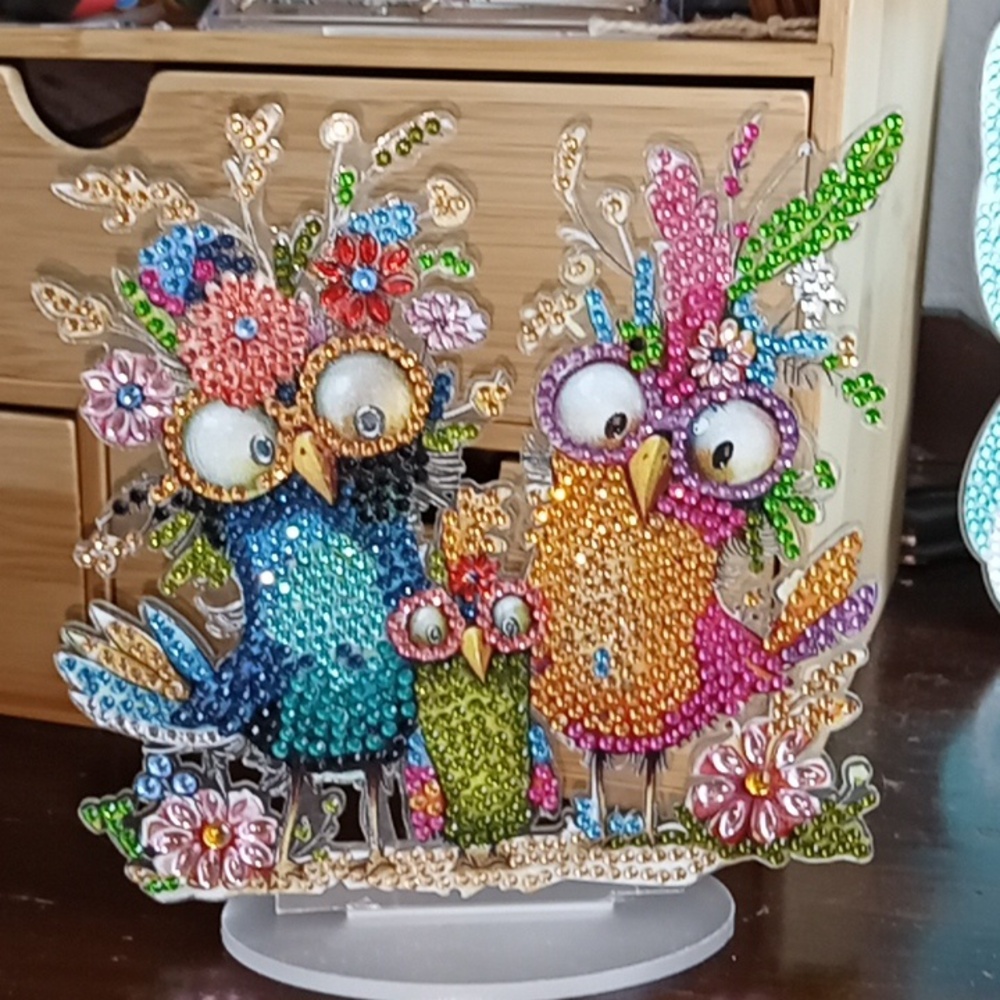 New Handmade Beaded Bird Display